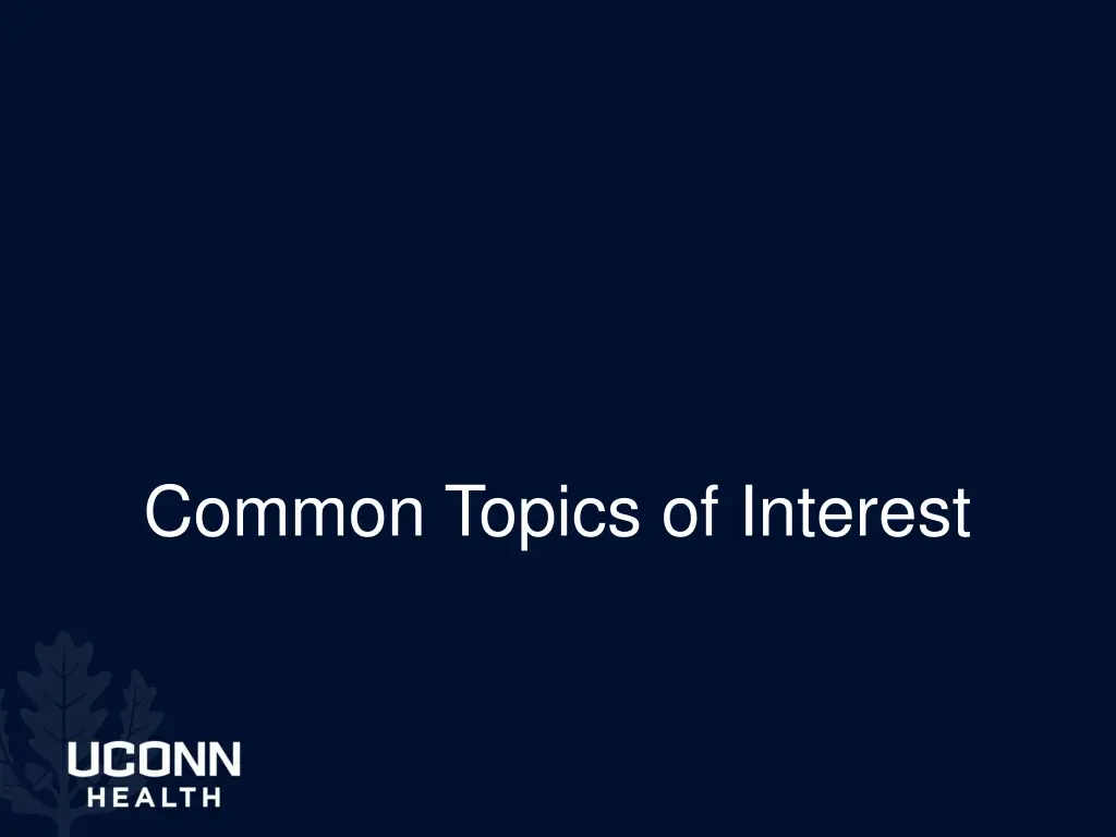 common topics of interest