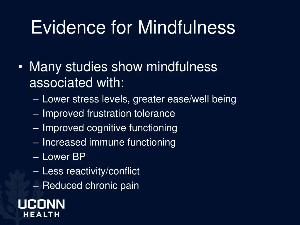 evidence for mindfulness