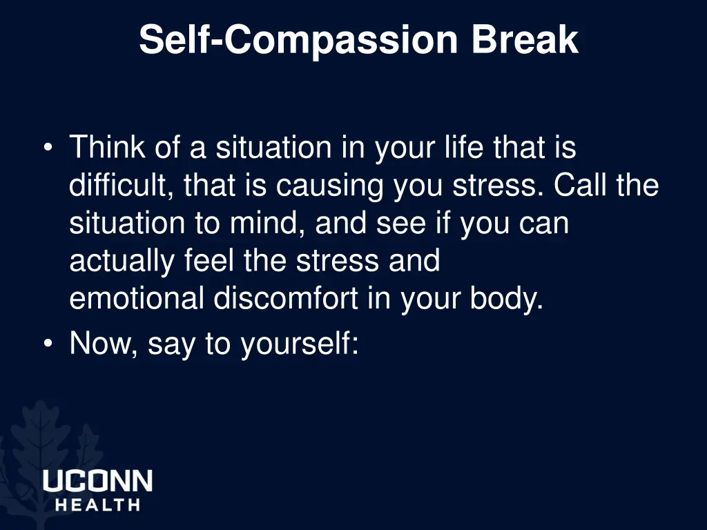 self compassion break