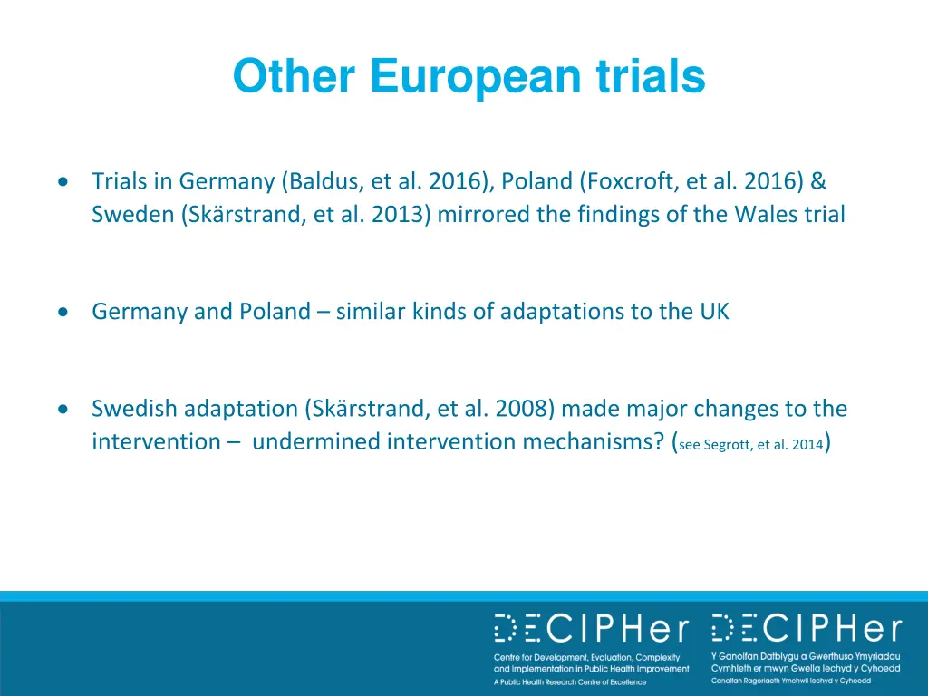 other european trials