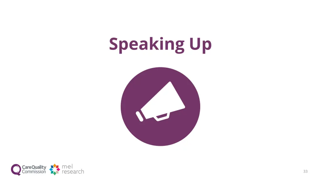 speaking up