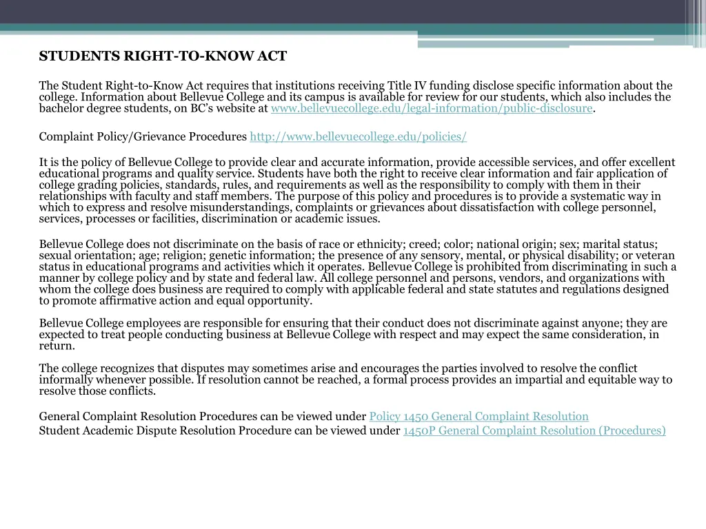 students right to know act