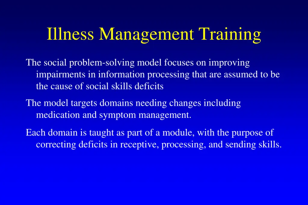 illness management training