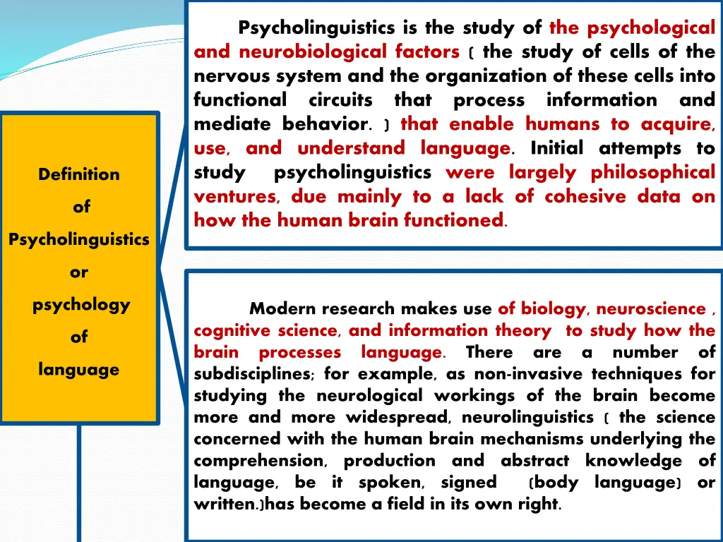 psycholinguistics is the study