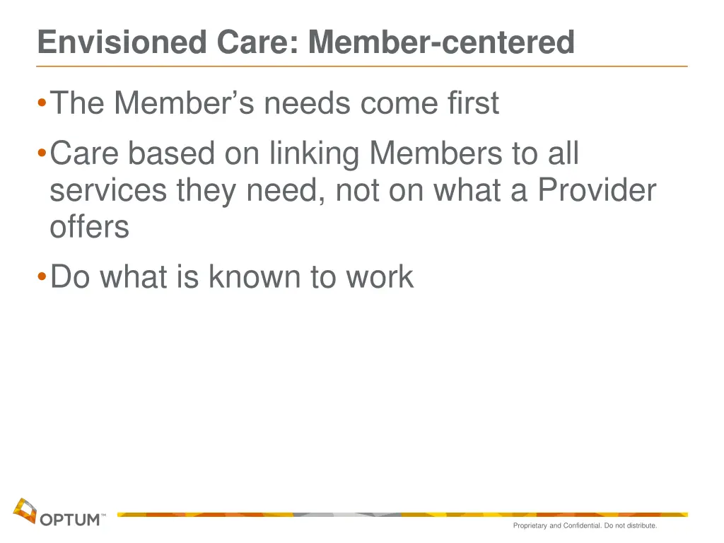 envisioned care member centered