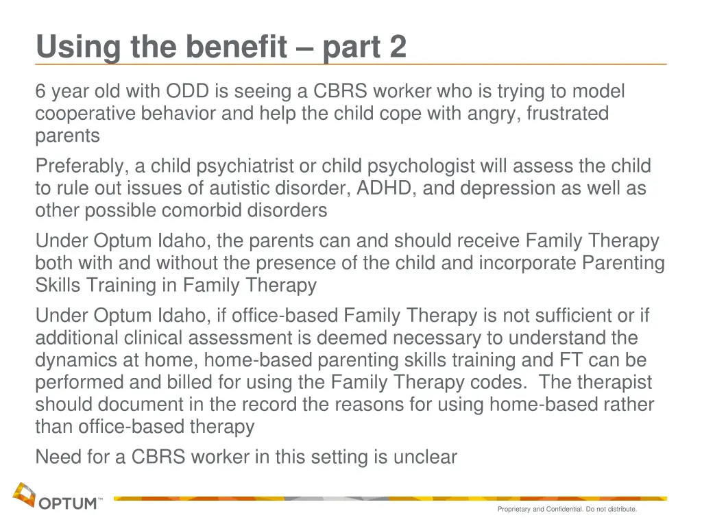using the benefit part 2