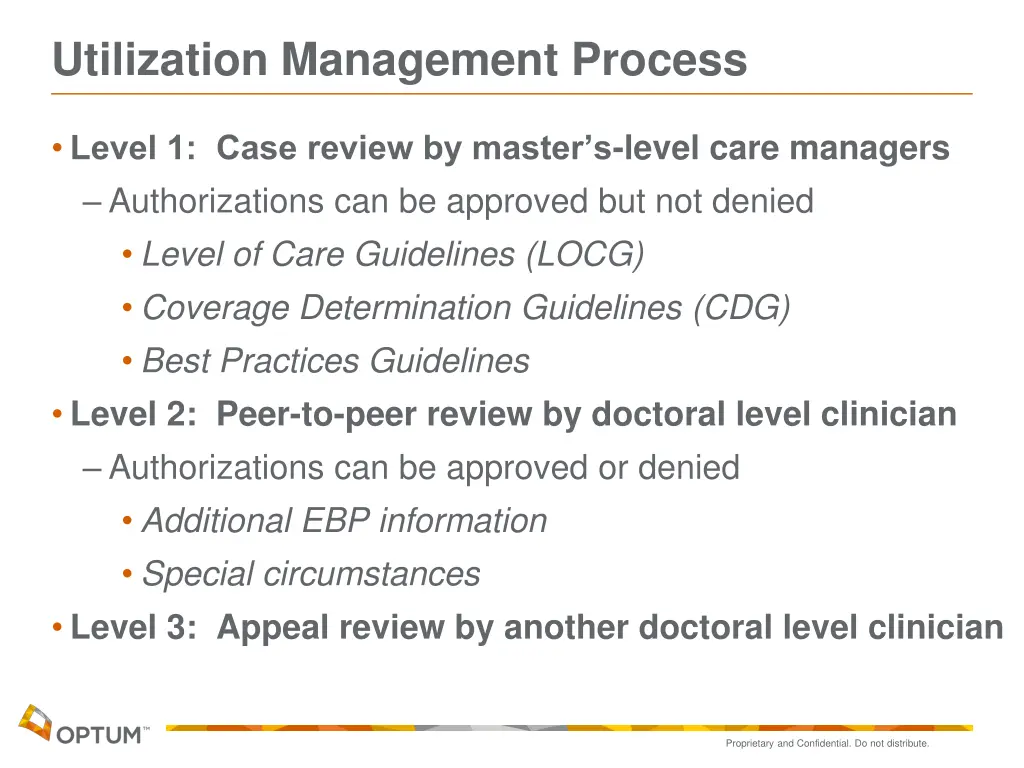 utilization management process
