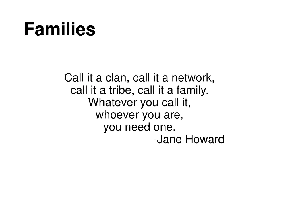 families