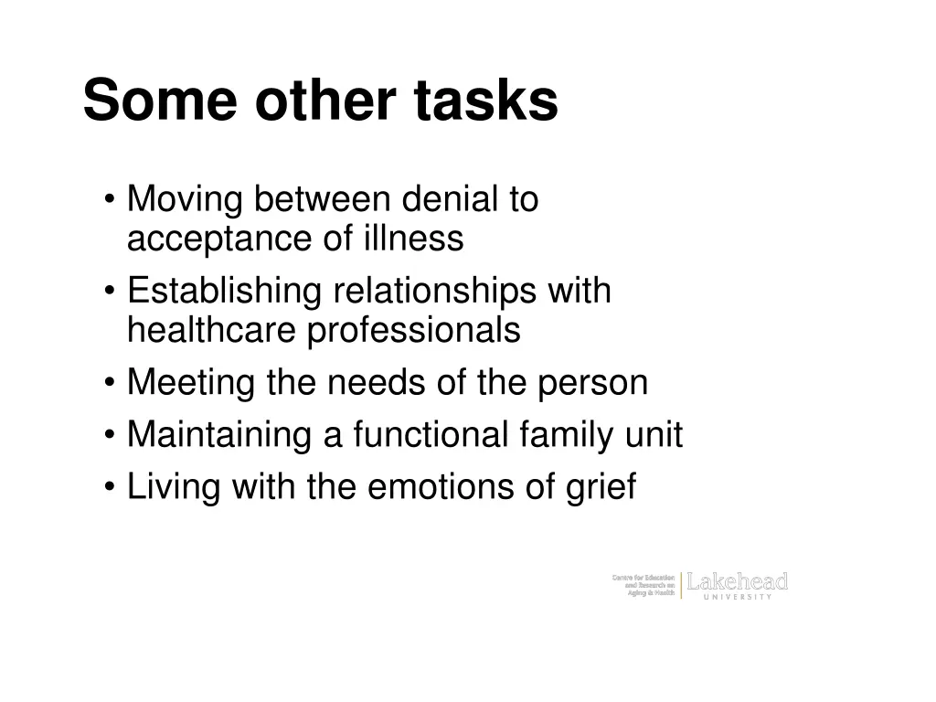some other tasks
