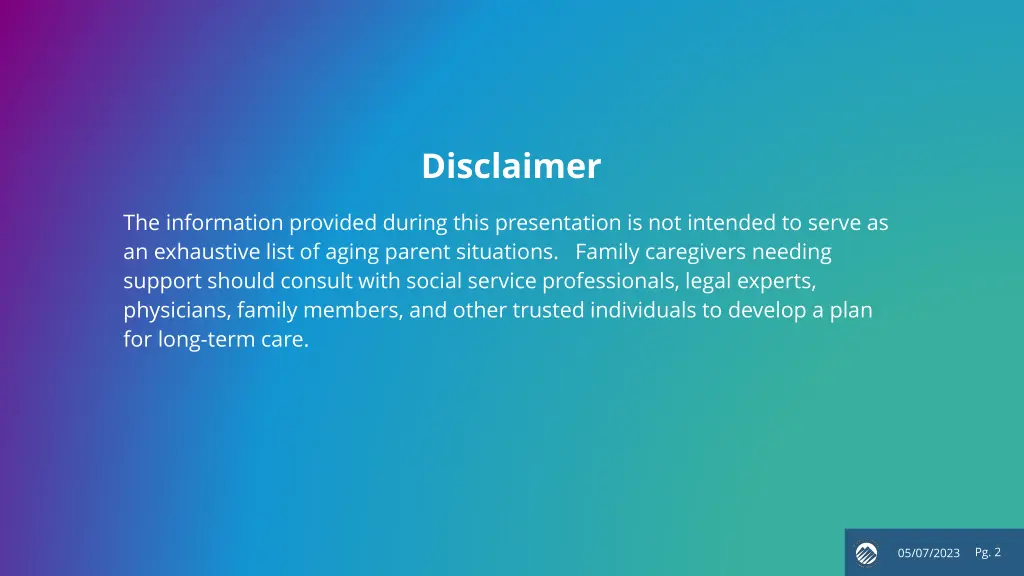 disclaimer
