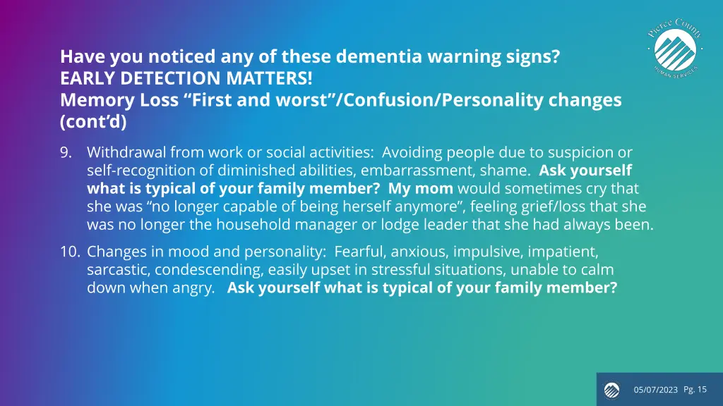 have you noticed any of these dementia warning 4
