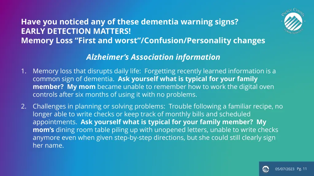 have you noticed any of these dementia warning