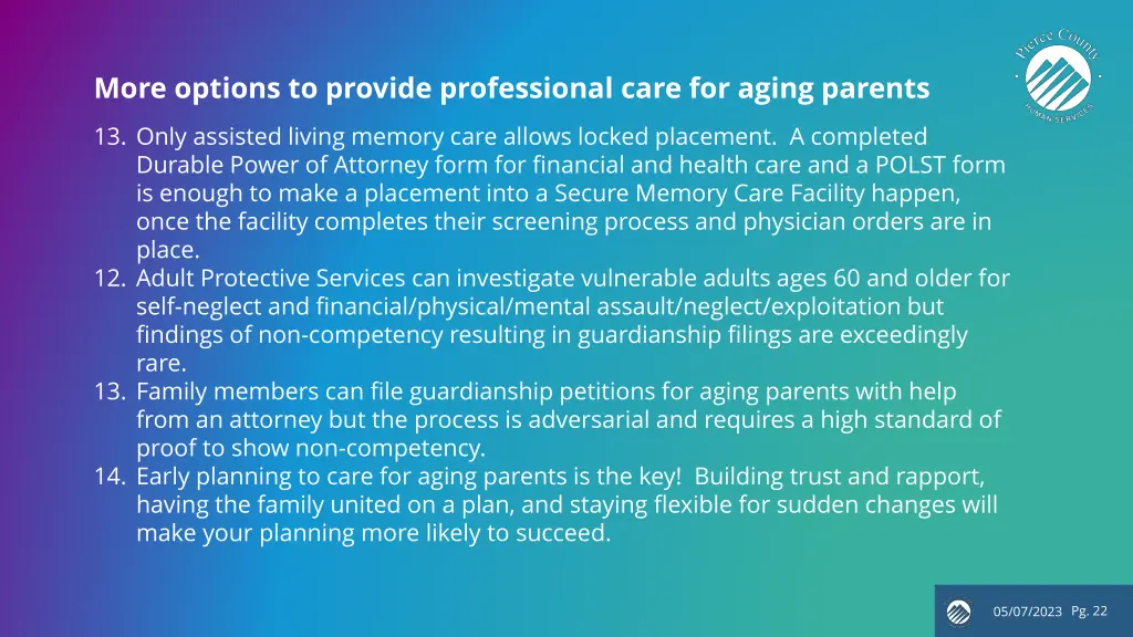 more options to provide professional care 1
