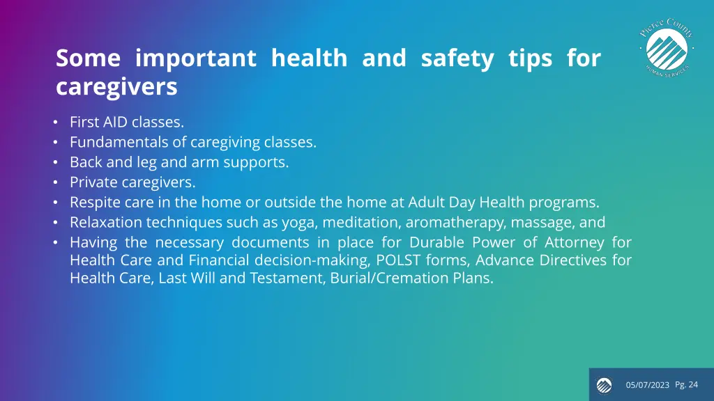 some important health and safety tips