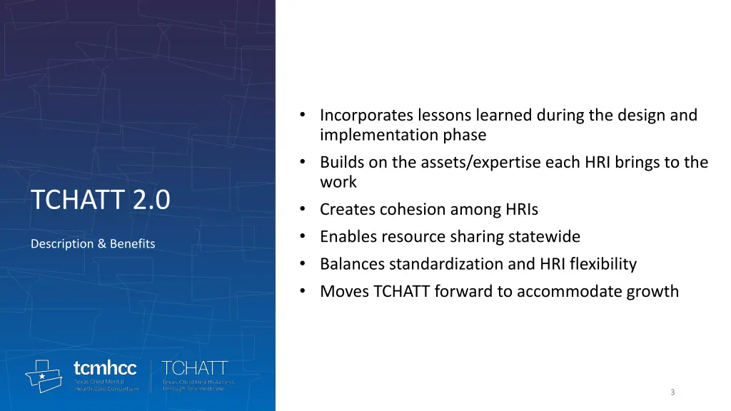 incorporates lessons learned during the design