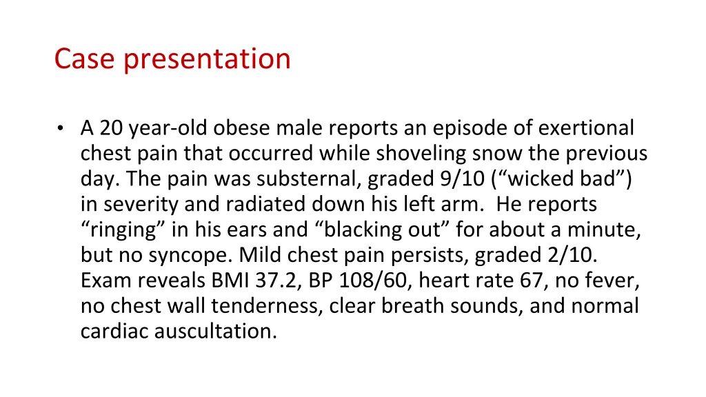 case presentation