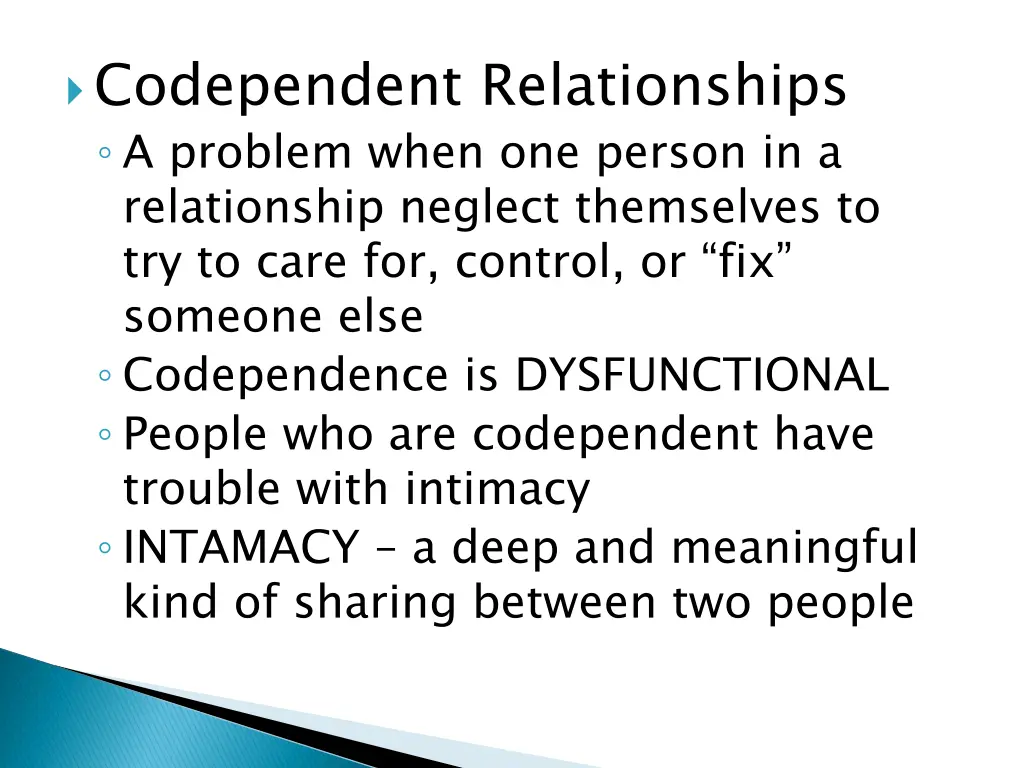 codependent relationships a problem when