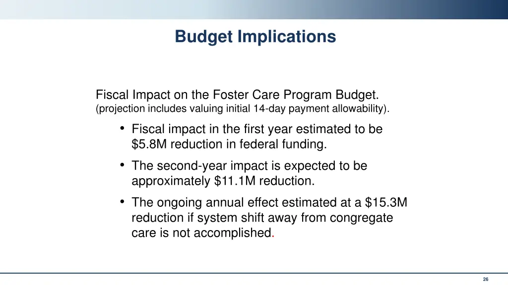 budget implications