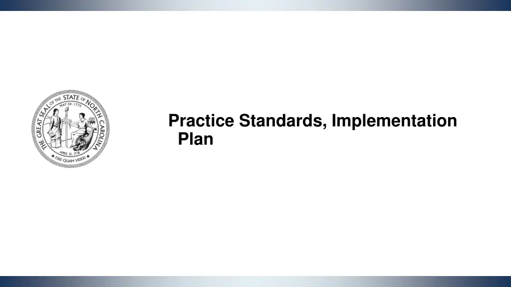 practice standards implementation plan