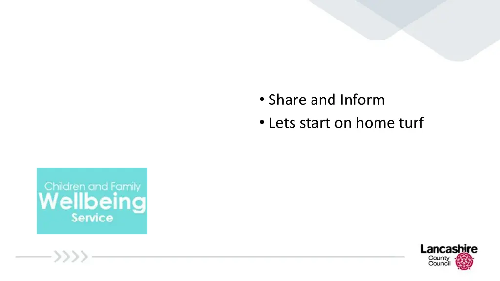 share and inform lets start on home turf