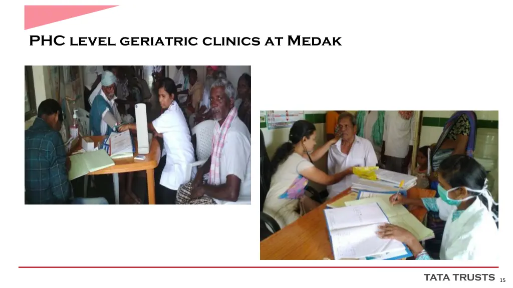phc level geriatric clinics at medak