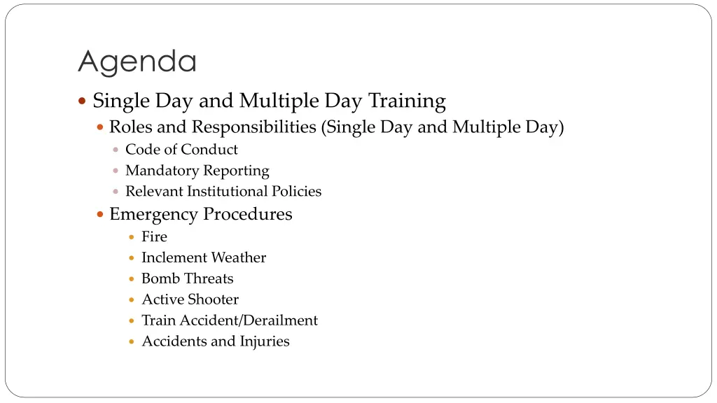 agenda