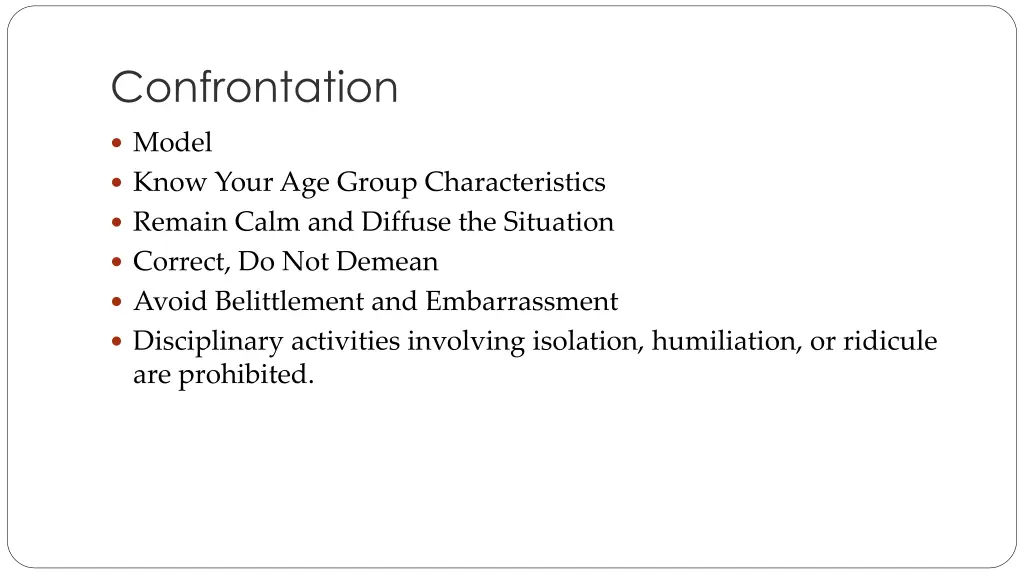 confrontation
