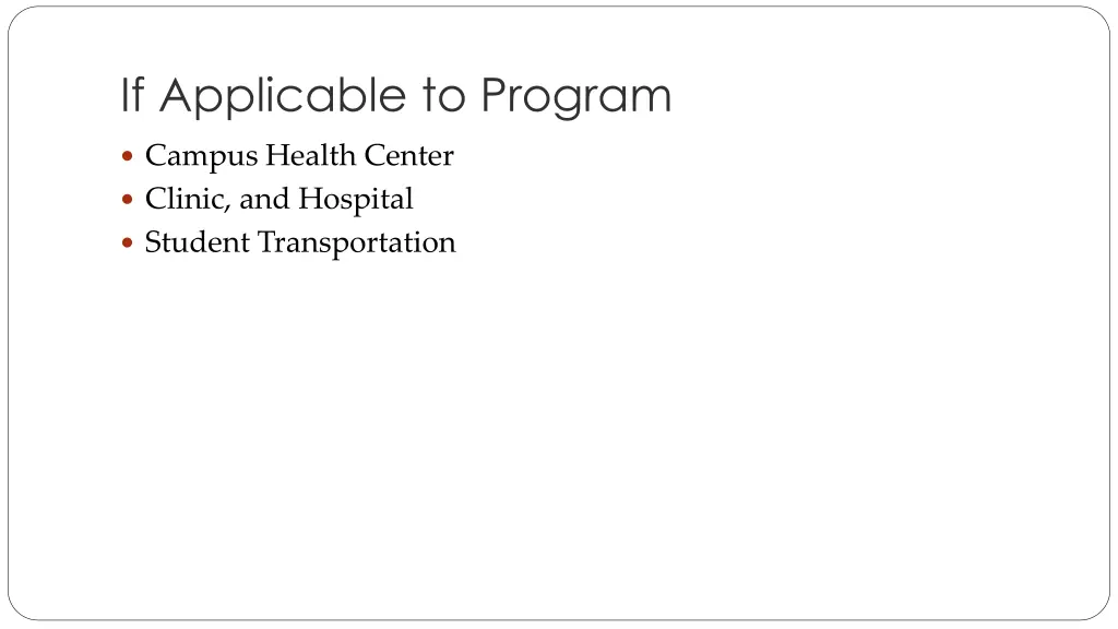 if applicable to program