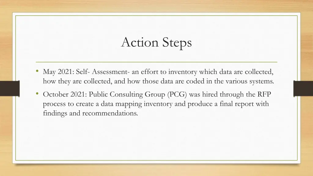 action steps