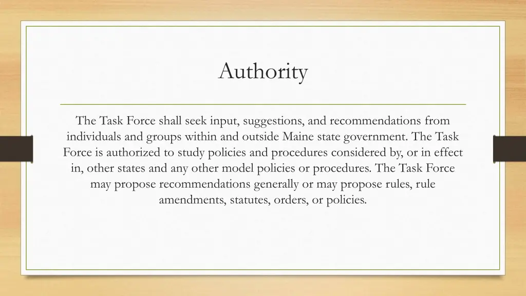 authority
