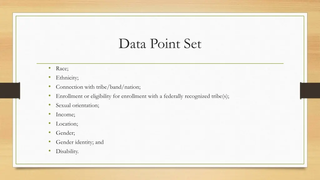 data point set
