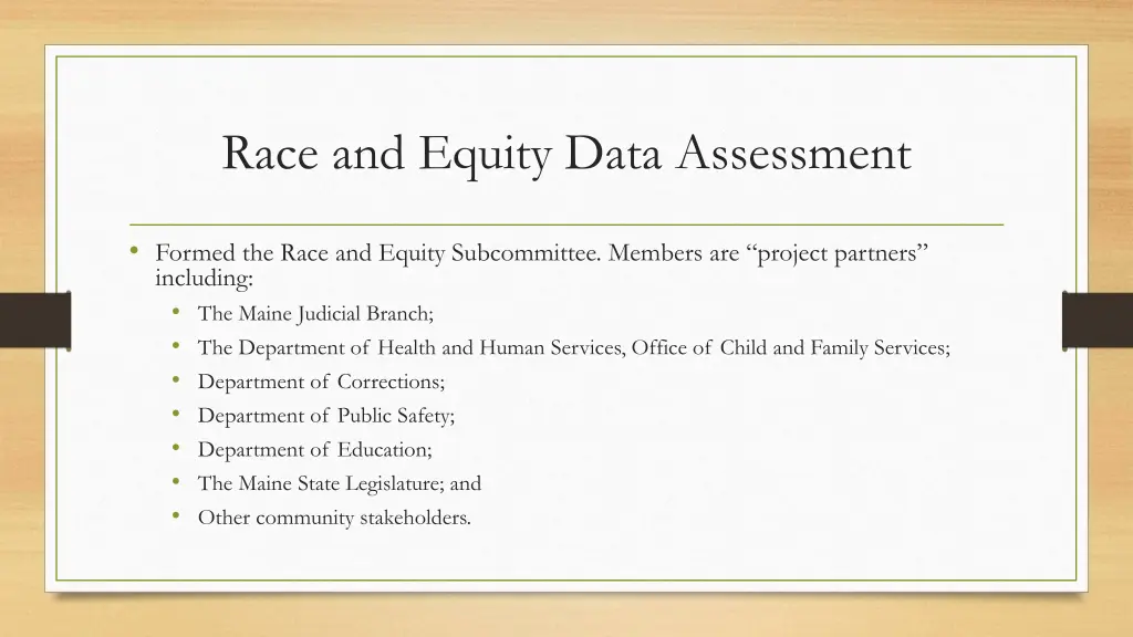 race and equity data assessment