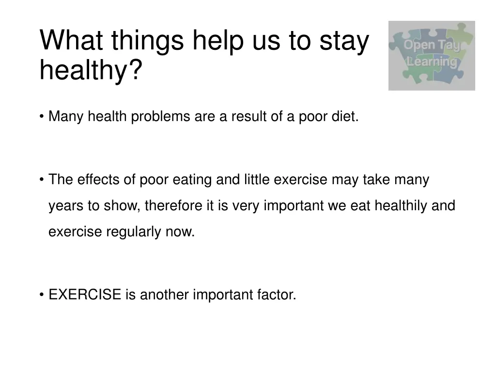 what things help us to stay healthy