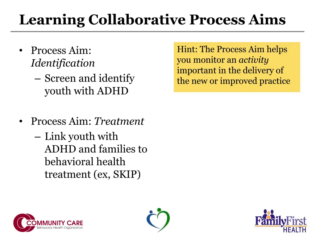 learning collaborative process aims