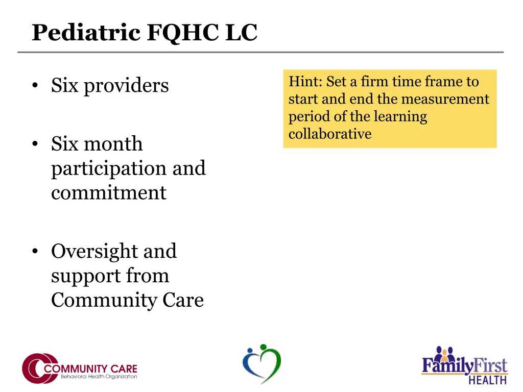 pediatric fqhc lc