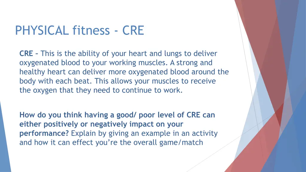 physical fitness cre