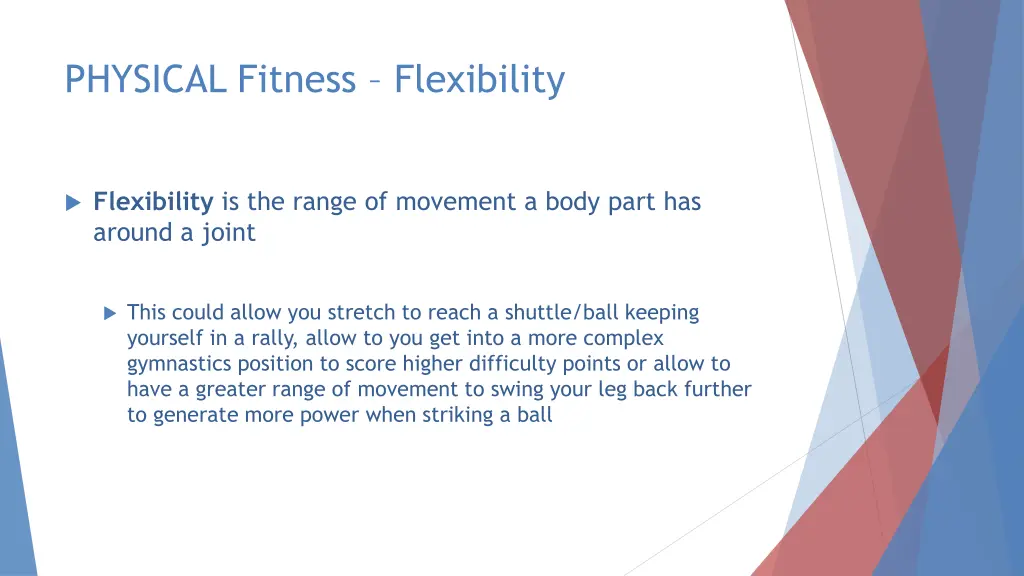 physical fitness flexibility