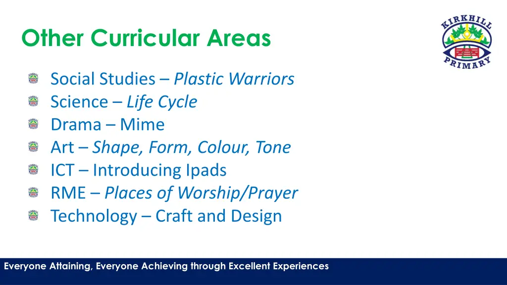 other curricular areas