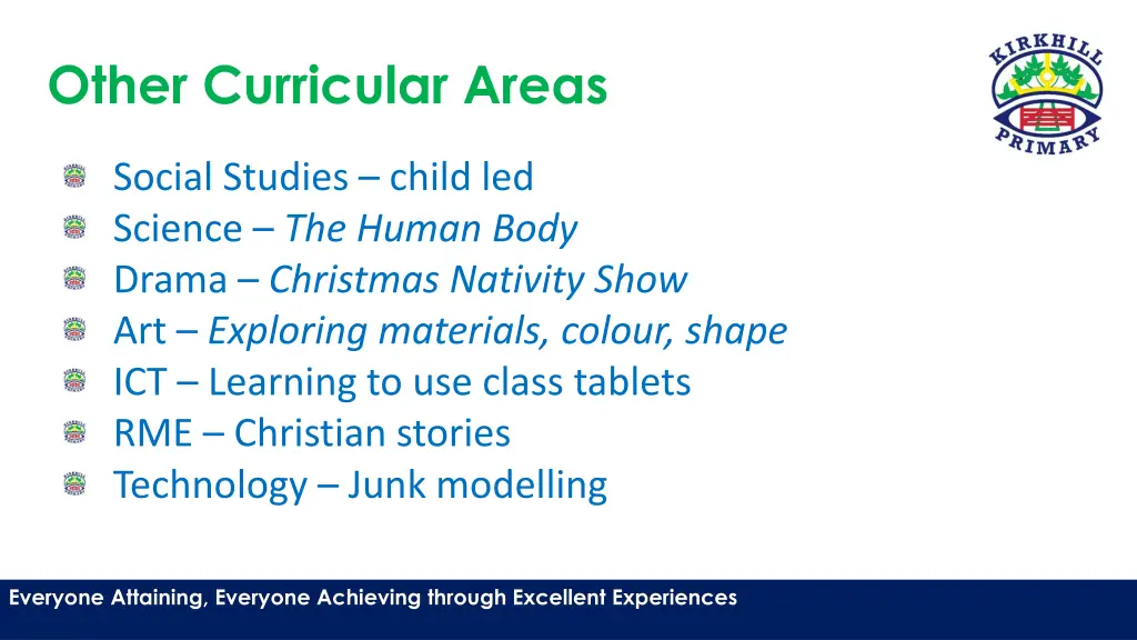 other curricular areas