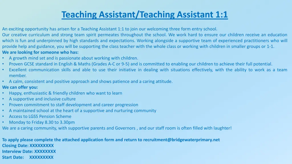 teaching assistant teaching assistant 1 1
