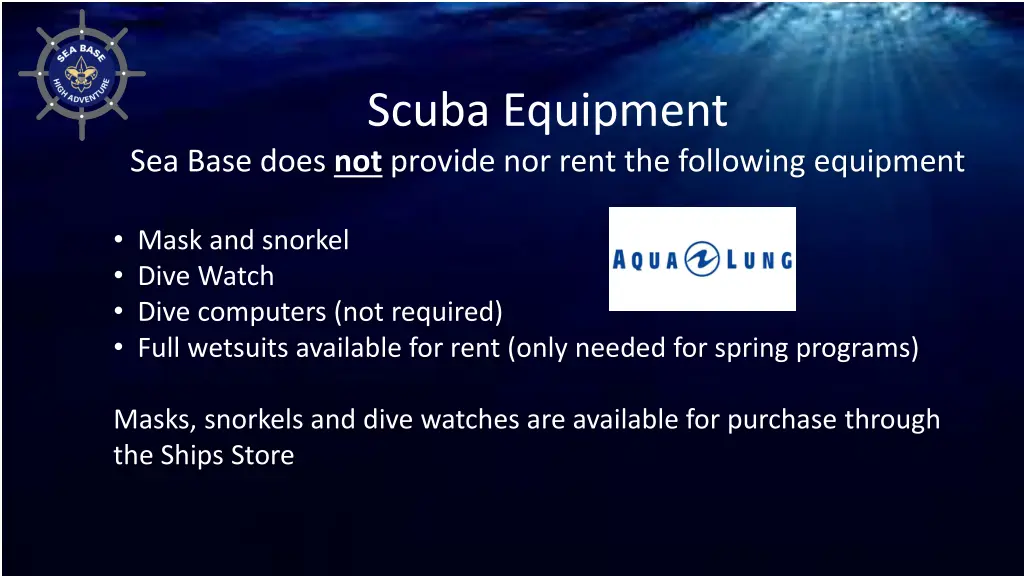 scuba equipment