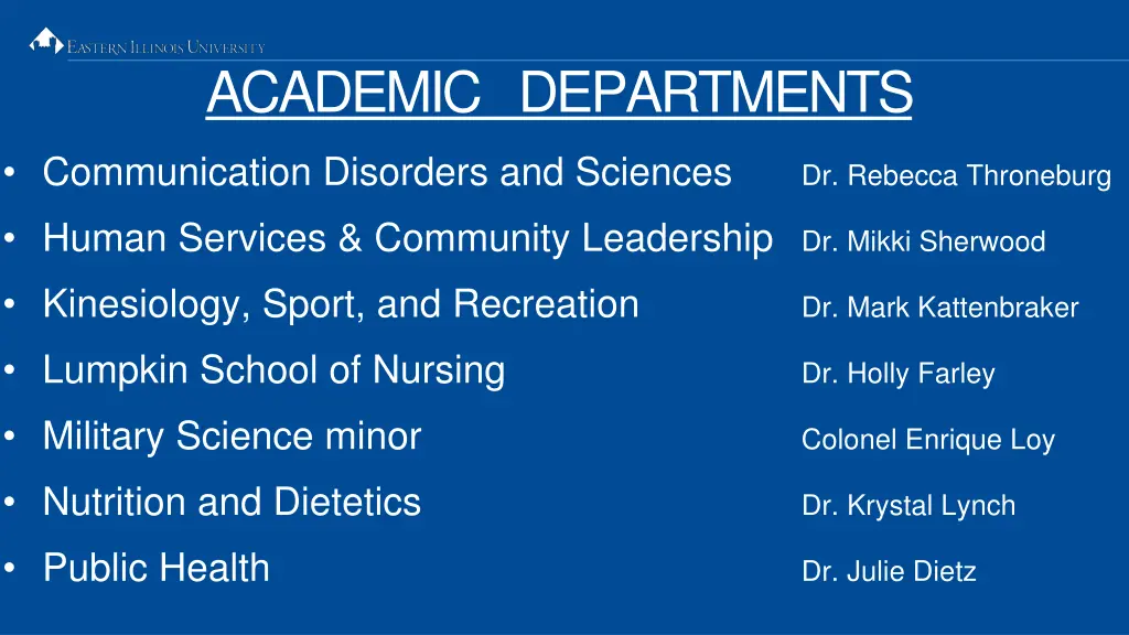 academic departments