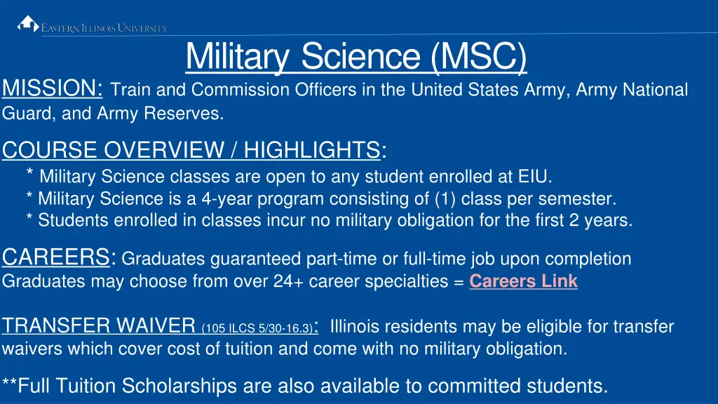 military science msc