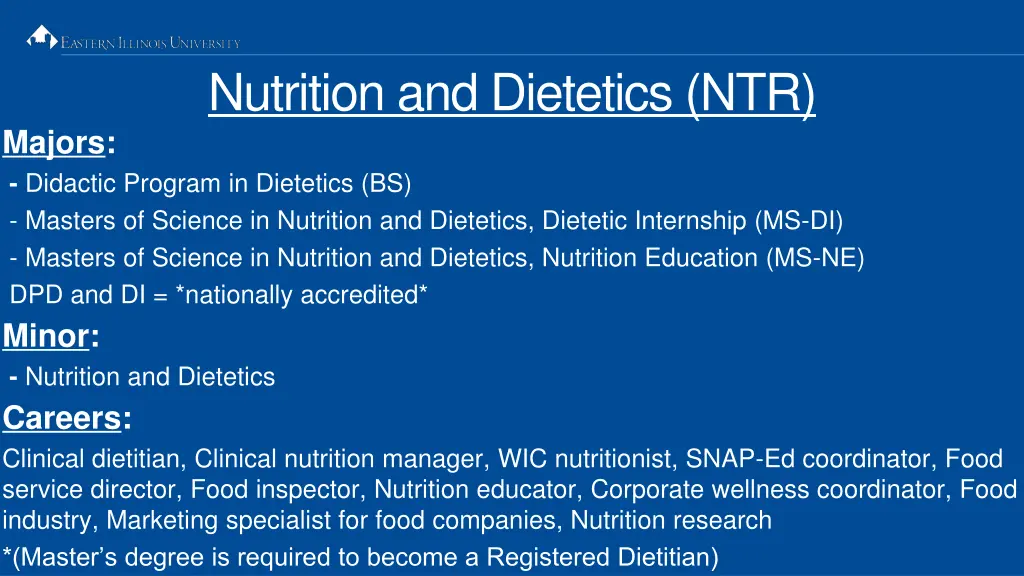 nutrition and dietetics ntr