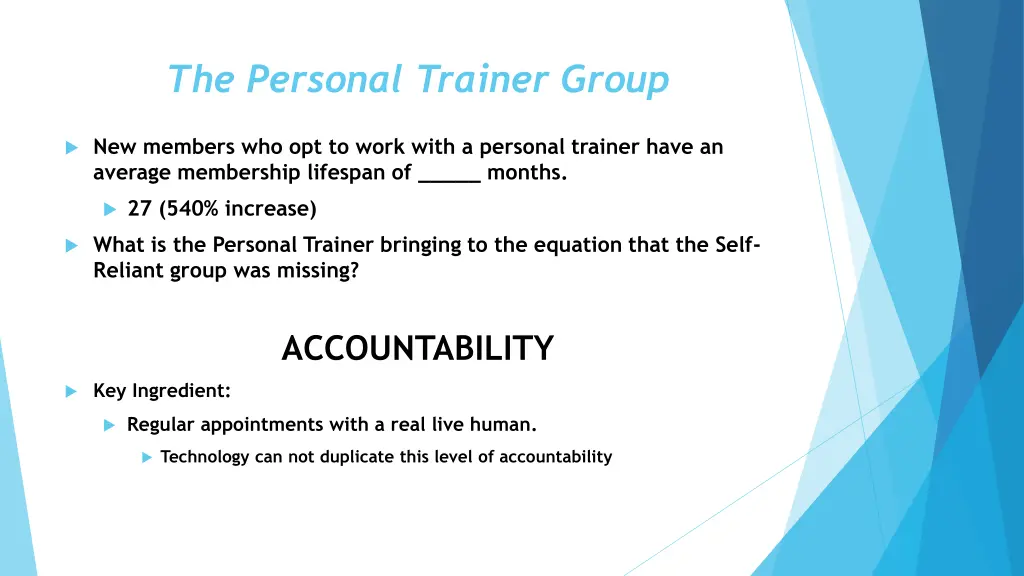 the personal trainer group