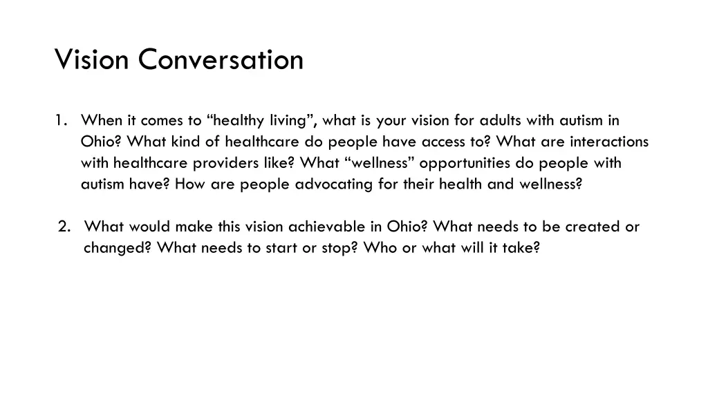 vision conversation