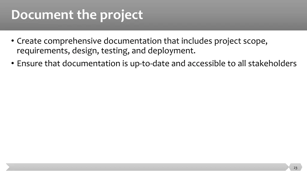 document the project