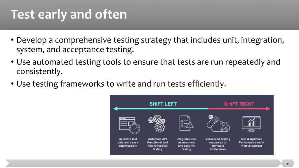 test early and often