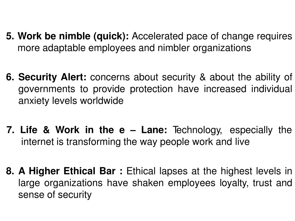 5 work be nimble quick accelerated pace of change