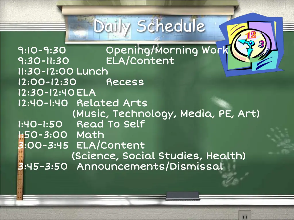 daily schedule